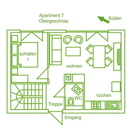 公寓 Beim Windmueller App 1,7-10 科瑟罗